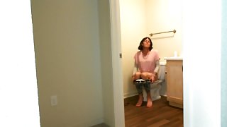 Tranny gurls sit down to pee...wipes her pussy???