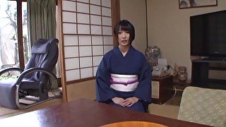 POV homemade video of a horny Japanese girl giving a blowjob