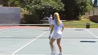 A Hot Threesome With Sexy Blonde Tennis Players