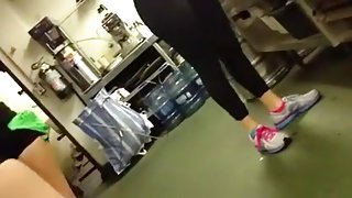 Sizzling girl wearing shorts gets caught on my hidden cam in a shop