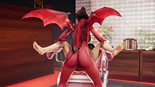 Futa Succubus fucks guy with her Big Demon Cock  Futa Taker POV 3D Hentai Animation