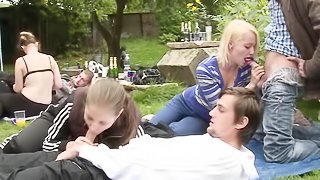 Adorable Czech teen sluts getting rammed in the garden