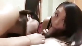 Sex tourist has a threesome with 2 asian streetsluts