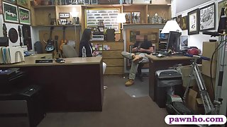 Customers wife fucked by pervert pawnkeeper at the pawnshop