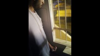 Jerking Off My Big Uncut Cock Public On My Window Till I Cum - Camilo Brown