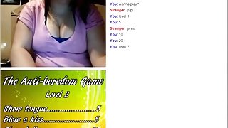 Chubby girl plays the anti-boredom omegle game