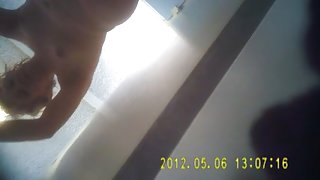 Voyeur spy cams filming a hot minx showering