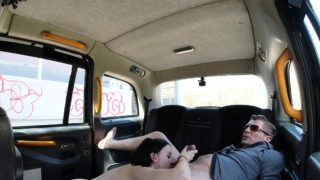 Czech babe gets into the hot taxi