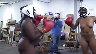 Black Amateurs Boxing Completely Naked