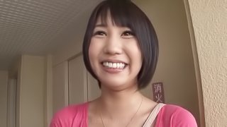 Naughty Asian miss in a miniskirt loves the taste of cum