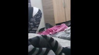 Step mom on high heels sneaking into step son room for fuck while on next room 