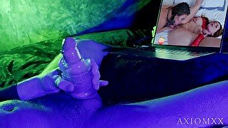 (ASMR) JERKING TO LENA PAUL & SUMMER HART LESBIAN PORN / RILEY REID FLESHLIGHT MOANING DIRTY TALKING