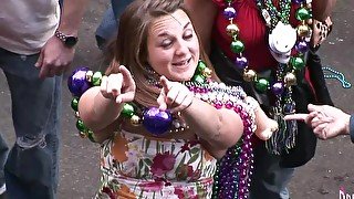 Wild Flashing On Fat Tuesday With Hot MILFS
