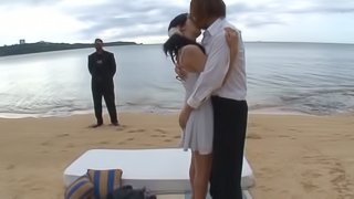 Great sex game with alluring Mizuki Miri on a beach