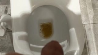 Pissing in public toilet