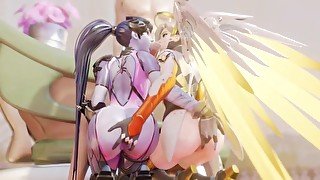 Widowmaker And Mercy Playing With A Big Dick