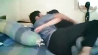 Skinny asian girl has oral, missionary and doggystyle sex.
