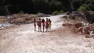 Raging outdoor agonorgasmos from a group of hot students