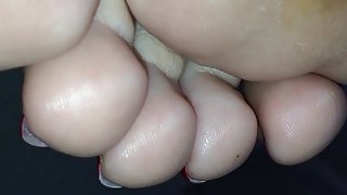 Sexy feet red nailpolish