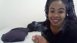 Hairy Creamy Pussy Ass Shaking Smoke Session BBW - Cami Creams
