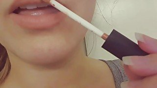 Japanese Teen Sucking Vibrator and Rubbing Tits and Tight Pink Pussy B4 Pissing (requested video)