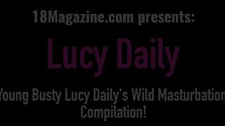 Best Solo Compilation! Wild Big Titty Girl Lucy Daily Making Herself Cream!