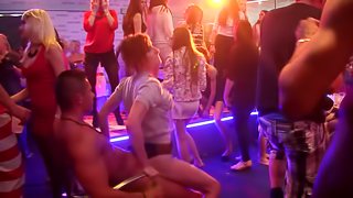 Hardcore orgy with cock sucking cum sluts in a nightclub