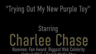 Big bOObed Mom Charlee Chase Purple Penetrates Her Magic Mommy Muff & Cums!
