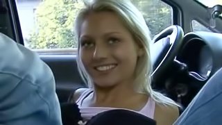 Gorgeous Czech Blonde Babe Getting Fingered in the Car