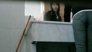 Petite asian brunette hidden piss cam
