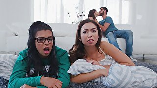 Abella, Gina and Melissa share Logan's massive dick