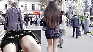 Incredible upskirt in subway