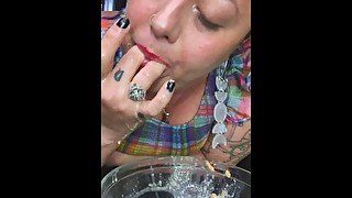 Papaya Eating Mouth Lip Fetish CEI/JOI