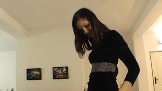 Striptease and lapdance by cute 18yo czech student