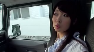 Yukiho Shiraoka wears a hot outfit while sucking on a man's prick