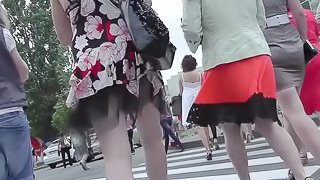 Spoiled voyeur filming dresses women with a hidden camera