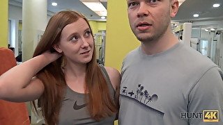 Gorgeous teen girl fuck in GYM for money(4k)