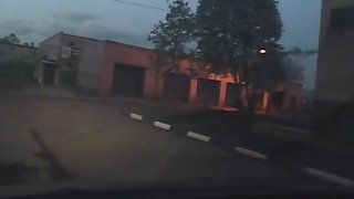 Older taxi driver fucking teen nub on voyeur camera