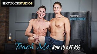 "Teach Me How To Eat Ass" Roommate Gives Sex Lessons To Brandon Anderson - NextDoorStudios