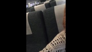 Horny Tgirl Jerks Off on a Train!