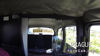 Big cock cab driver fucks Czech babe with huge cock