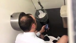 Str8 spy daddy in public toilet part 2