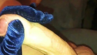 Amateur video #41 czech MILF gloves handjob ballbusting with big cum