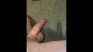 Quick Cumshot Dripping on Glass