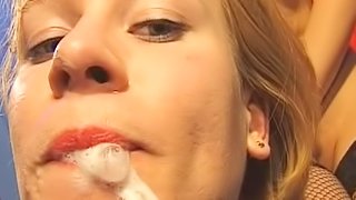 Spicy babe is sucking a big dick in this compilation scene
