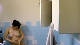 Shower Scene With An Amateur Teen In Homemade Video