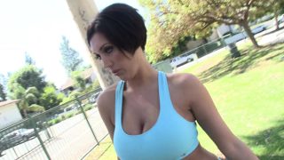 Buxom brunette mom Dylan Ryder has a tattooed guy fulfilling her needs