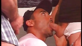 Cute guy ass fucked at a gloryhole