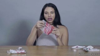 Porn Stars Eating: Missy Martinez Fondles Fruit Roll-Ups