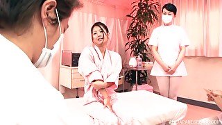 Japanese MILF offers massage and sex at the same time